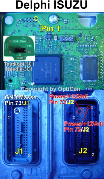 Delphi (Isuzu) pinout diagram 1